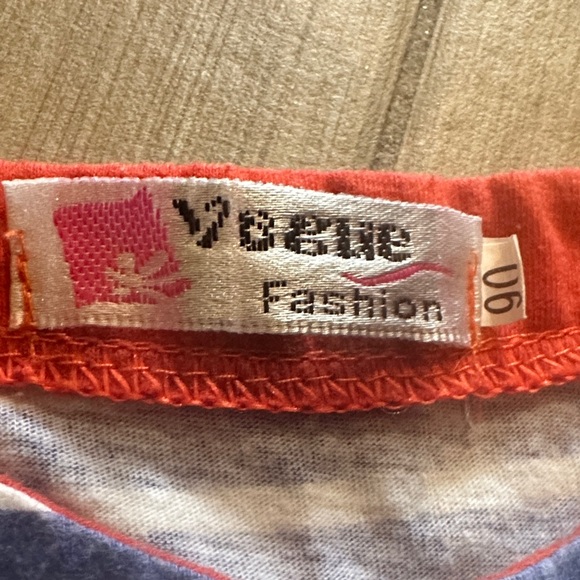 Kids Blue Striped Tee with Rabbit Design - Picture 3 of 9